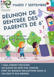 Réunion parents 6èmes 1-2-3-4